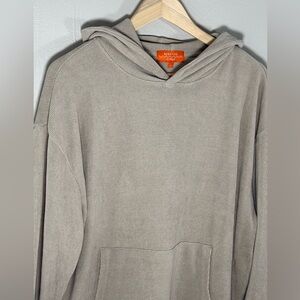 Negative Space Waffle Knit Hoodie Size L | Khaki Neutral